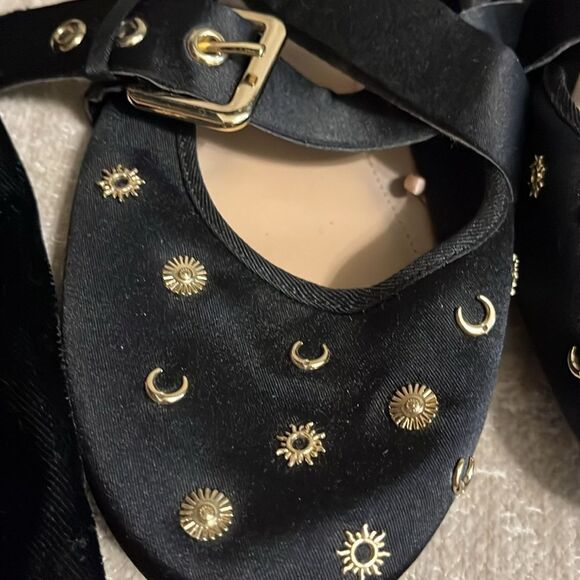 Zara Trafaluc Gothic Ballerina Flats with Ankle Straps - Picture 4 of 10